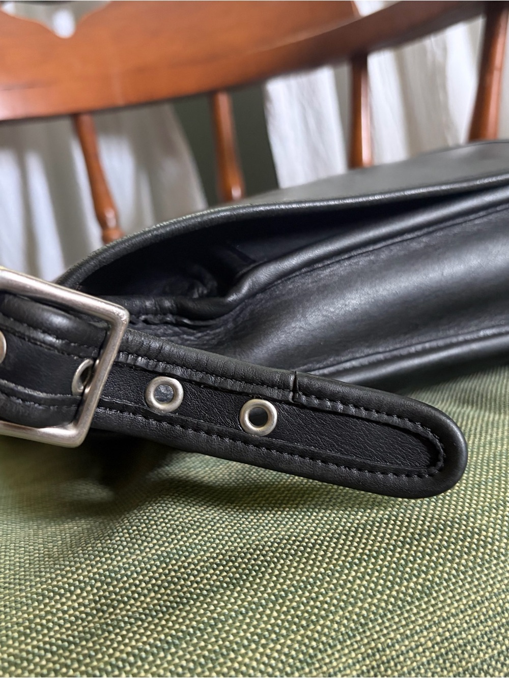 Vintage Coach 9144 Black Studio Legacy Flap Messenger Leather Bag - Picture 5 of 11